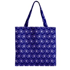 Gerbera Daisy Vector Tile Pattern Zipper Grocery Tote Bags by GardenOfOphir