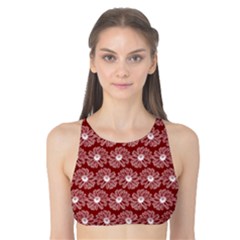 Gerbera Daisy Vector Tile Pattern Tank Bikini Top by GardenOfOphir