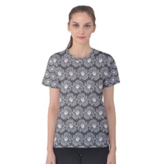 Gerbera Daisy Vector Tile Pattern Women s Cotton Tees