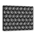 Black And White Gerbera Daisy Vector Tile Pattern Canvas 14  x 11  View1