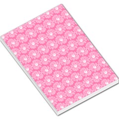 Pink Gerbera Daisy Vector Tile Pattern Large Memo Pads by GardenOfOphir