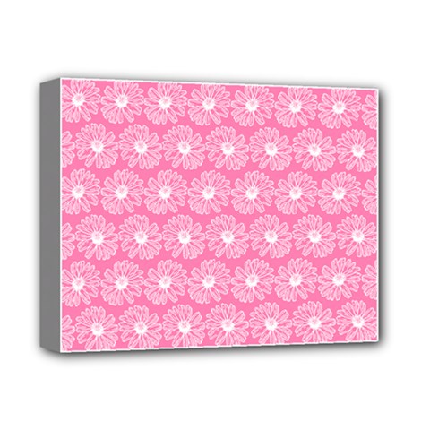 Pink Gerbera Daisy Vector Tile Pattern Deluxe Canvas 14  X 11  by GardenOfOphir