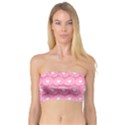 Pink Gerbera Daisy Vector Tile Pattern Women s Bandeau Tops View1