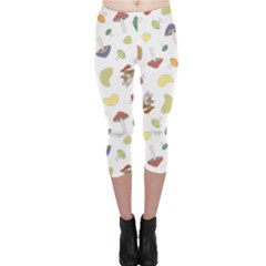 Mushrooms Pattern Capri Leggings