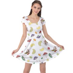 Mushrooms 002b Cap Sleeve Dresses by Famous