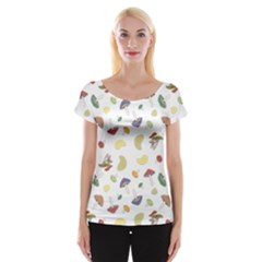 Mushrooms 002b Women s Cap Sleeve Top by Famous