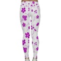 Sweet Shiny Floral Pink Yoga Leggings View2