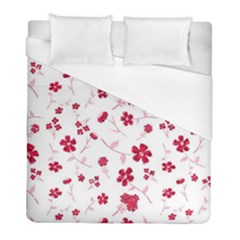 Sweet Shiny Floral Red Duvet Cover Single Side (twin Size) by ImpressiveMoments