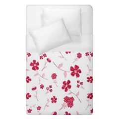 Sweet Shiny Floral Red Duvet Cover Single Side (single Size) by ImpressiveMoments