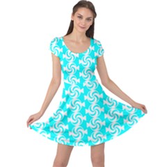 Candy Illustration Pattern Cap Sleeve Dresses by GardenOfOphir