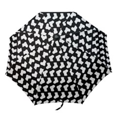 Black And White Cute Baby Socks Illustration Pattern Folding Umbrellas by GardenOfOphir