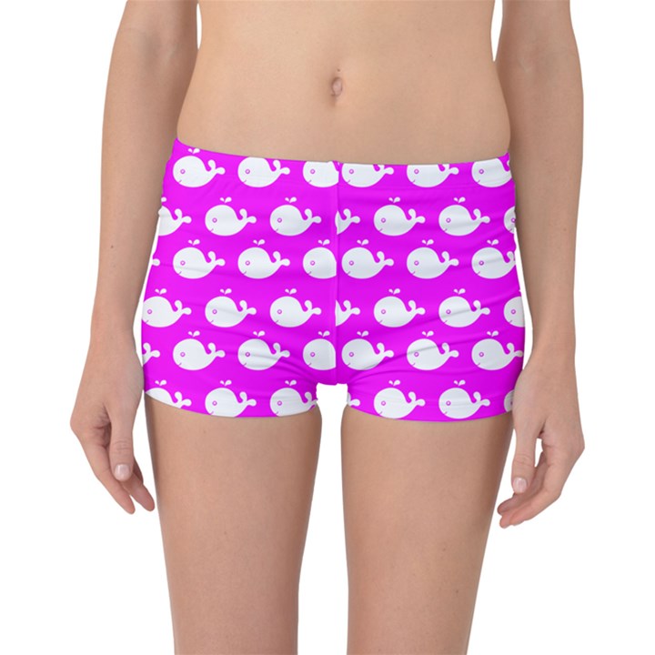 Cute Whale Illustration Pattern Boyleg Bikini Bottoms