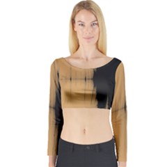 Sunset Black Long Sleeve Crop Top by digitaldivadesigns