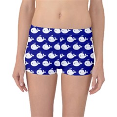 Cute Whale Illustration Pattern Boyleg Bikini Bottoms by GardenOfOphir