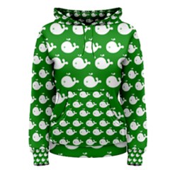 Cute Whale Illustration Pattern Women s Pullover Hoodies