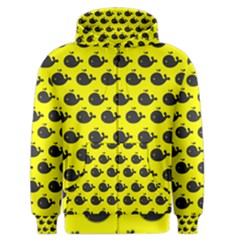 Cute Whale Illustration Pattern Men s Zipper Hoodies