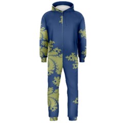 Blue And Green Design Hooded Jumpsuit (men) 