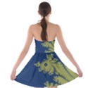 Blue and Green Design Strapless Bra Top Dress View2