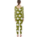 Cute Whale Illustration Pattern Long Sleeve Catsuit View2