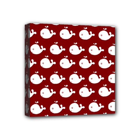 Cute Whale Illustration Pattern Mini Canvas 4  X 4  by GardenOfOphir