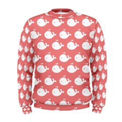 Cute Whale Illustration Pattern Men s Sweatshirts