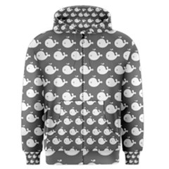 Cute Whale Illustration Pattern Men s Zipper Hoodies