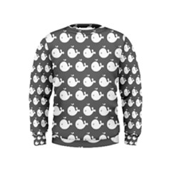 Cute Whale Illustration Pattern Boys  Sweatshirts by GardenOfOphir