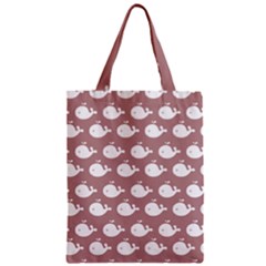 Cute Whale Illustration Pattern Zipper Classic Tote Bags by GardenOfOphir