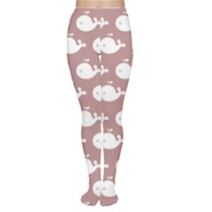 Cute Whale Illustration Pattern Women s Tights