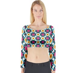 Cute Pattern Gifts Long Sleeve Crop Top