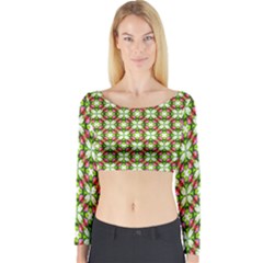 Cute Pattern Gifts Long Sleeve Crop Top