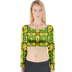 Cute Pattern Gifts Long Sleeve Crop Top