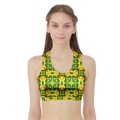 Cute Pattern Gifts Women s Sports Bra With Border