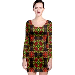 Cute Pattern Gifts Long Sleeve Bodycon Dresses