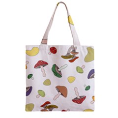 Mushrooms Pattern 02 Zipper Grocery Tote Bags by Famous