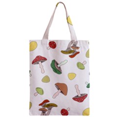 Mushrooms Pattern 02 Zipper Classic Tote Bags by Famous