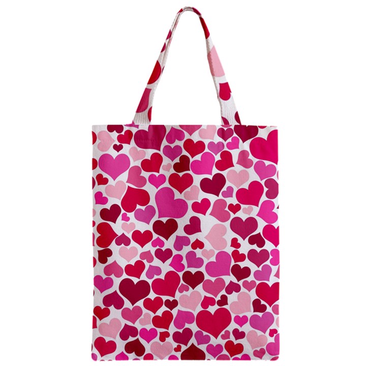 Heart 2014 0933 Zipper Classic Tote Bags