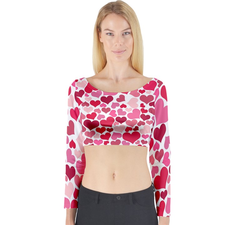 Heart 2014 0934 Long Sleeve Crop Top