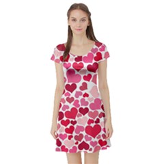 Heart 2014 0934 Short Sleeve Skater Dresses