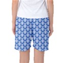 Awesome Retro Pattern Blue Women s Basketball Shorts View2