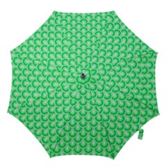 Awesome Retro Pattern Green Hook Handle Umbrellas (medium)