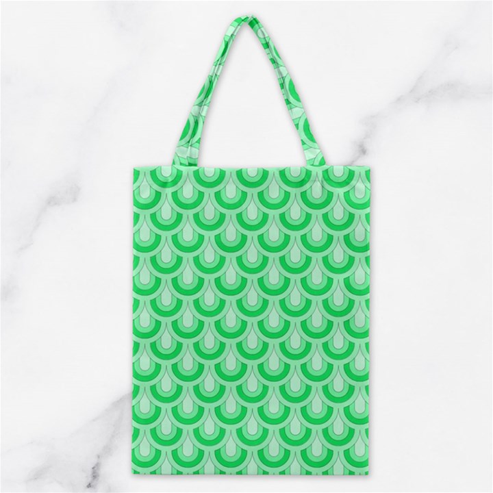 Awesome Retro Pattern Green Classic Tote Bags