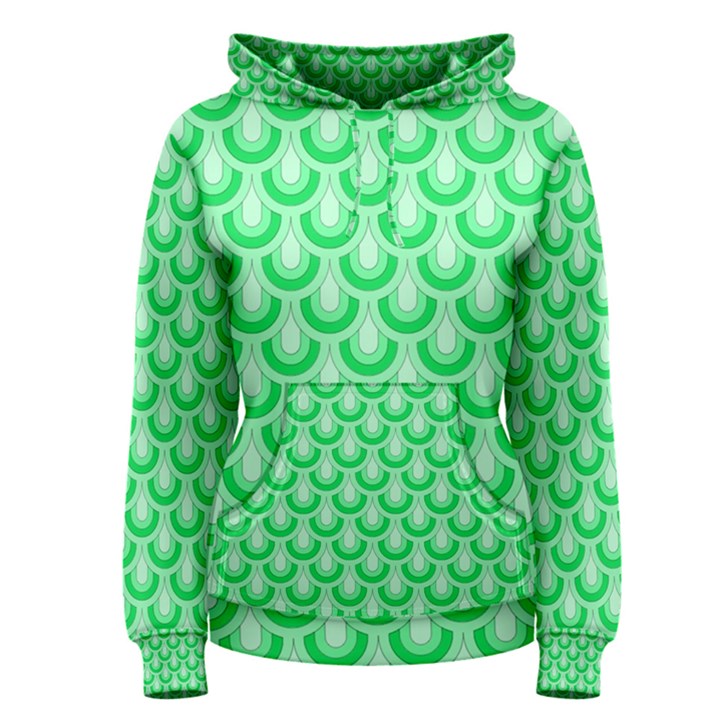 Awesome Retro Pattern Green Women s Pullover Hoodies