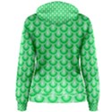 Awesome Retro Pattern Green Women s Pullover Hoodies View2