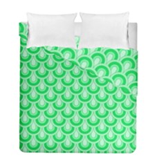 Awesome Retro Pattern Green Duvet Cover (twin Size)