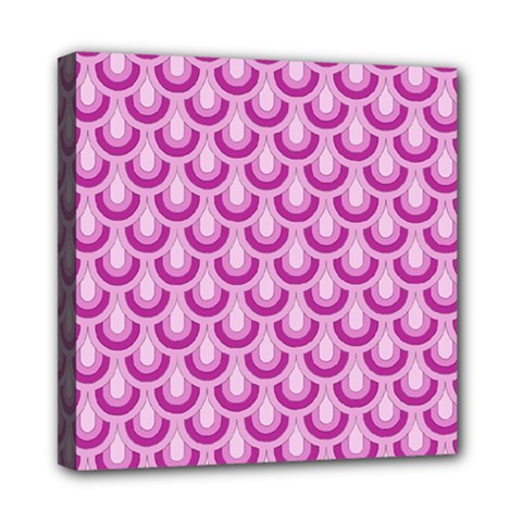 Awesome Retro Pattern Lilac Mini Canvas 8  X 8 