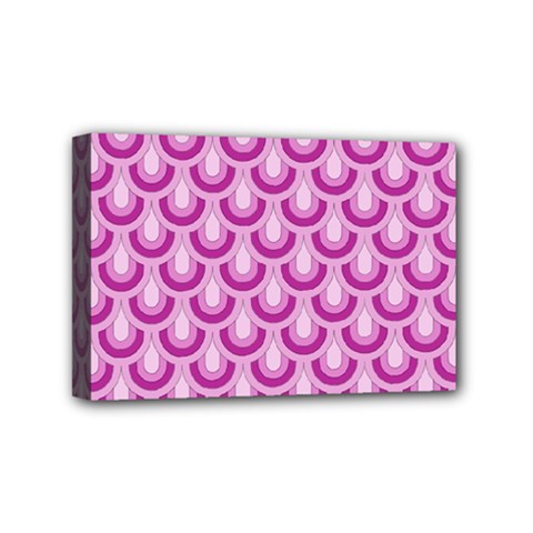 Awesome Retro Pattern Lilac Mini Canvas 6  X 4 