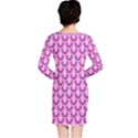 Awesome Retro Pattern Lilac Long Sleeve Nightdresses View2