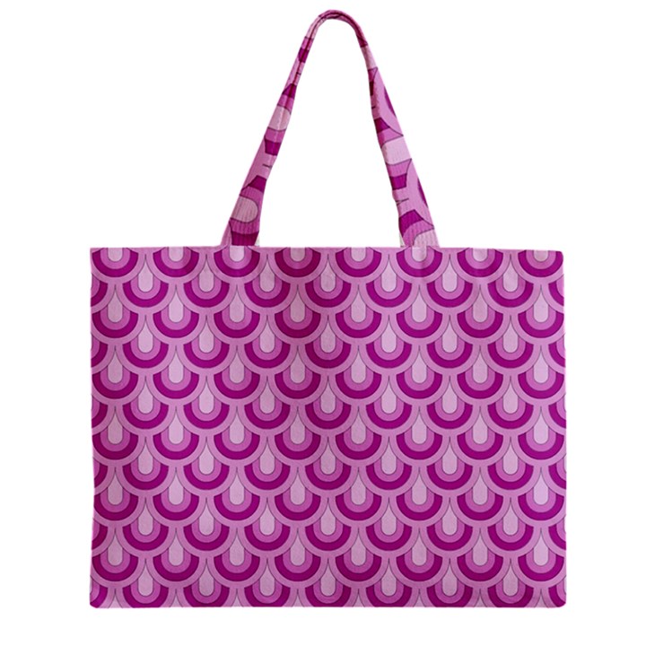 Awesome Retro Pattern Lilac Zipper Tiny Tote Bags