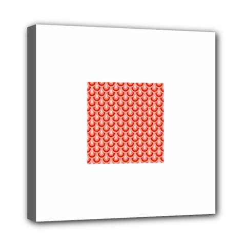 Awesome Retro Pattern Red Mini Canvas 8  X 8 